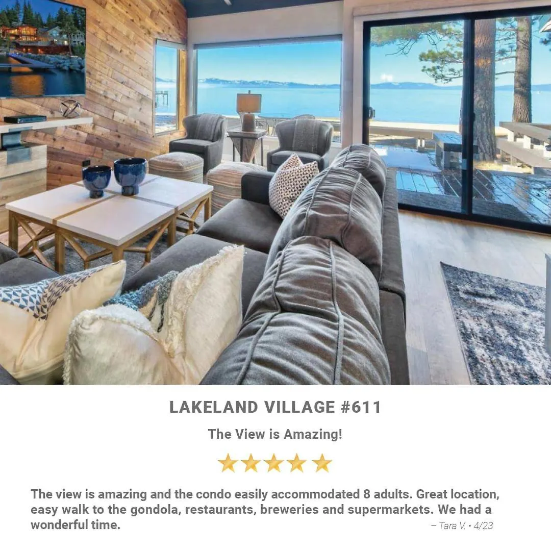 빌라 Lakeland Village 611 - Lakefront Contemporary 사우스 레이크 타호